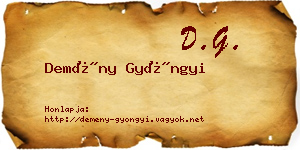 Demény Gyöngyi névjegykártya