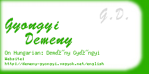 gyongyi demeny business card